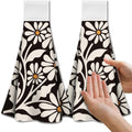 CUTHOLLOW Abstract Floral Kitchen Tea Towels – Set of 2 Microfiber Dish Towels