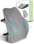 Travel Ease Memory Foam Lumbar Support Cushion for Office Chairs - Grey