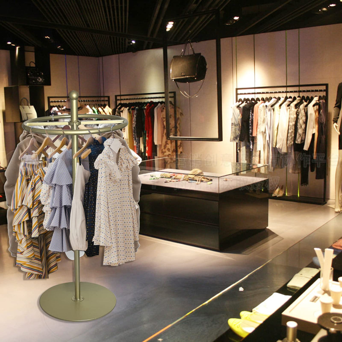 QJSZMEI Round Rotating Clothes Rack - image 3