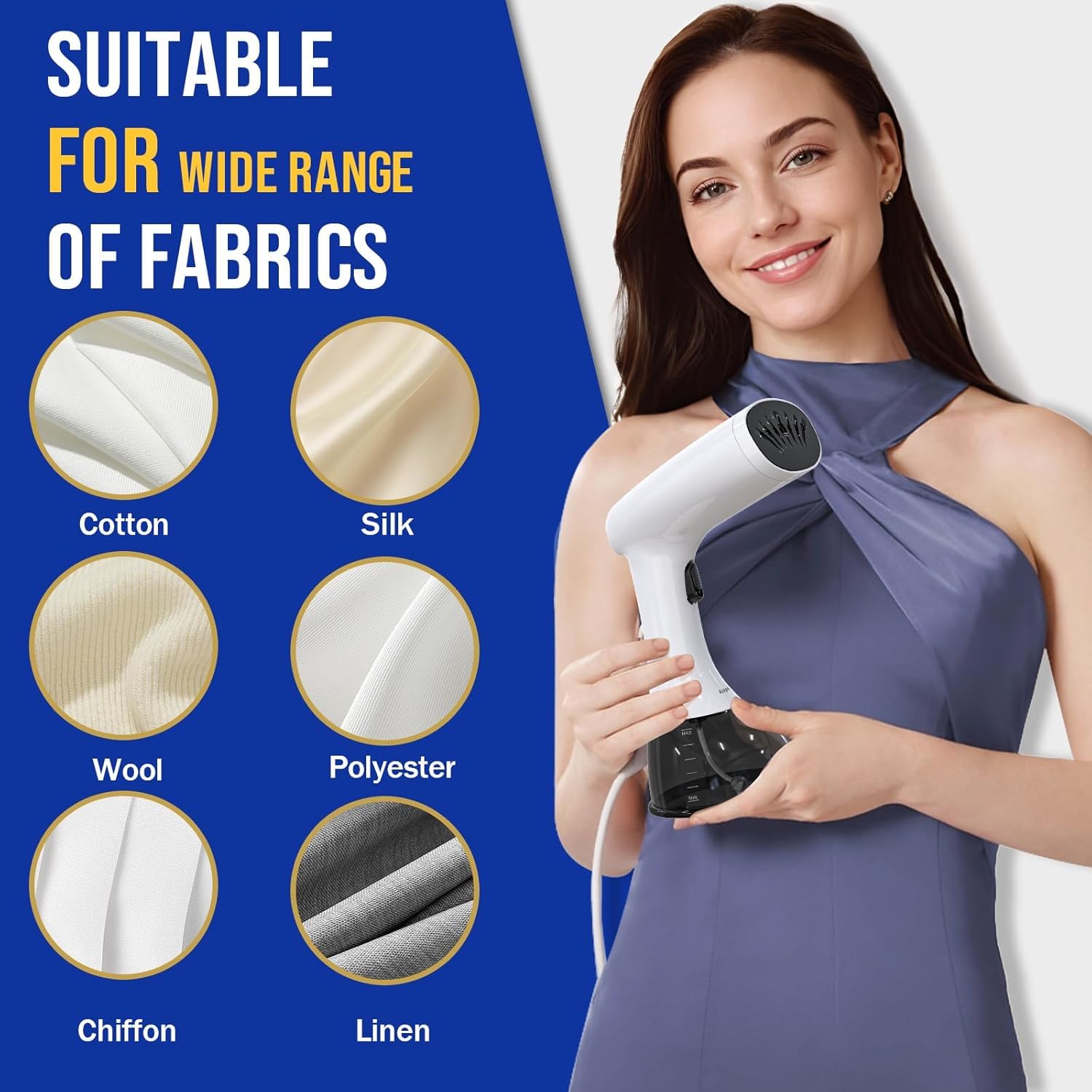 Rolipo Handheld Clothes Steamer | 400ml Garment Steamer for Home & Travel