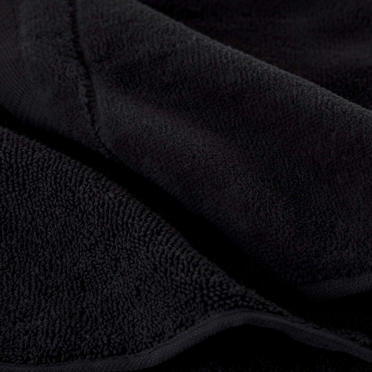 Creative Scents Cotton Fingertip Towels Set Black - 4 Pack - 11 x 18 Inches Decorative Small Extra-Absorbent and Soft Terry Towel for Bathroom - image 5
