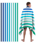 Style Slice Microfibre Beach Towel – Extra Large Sand Free Quick Dry Blue