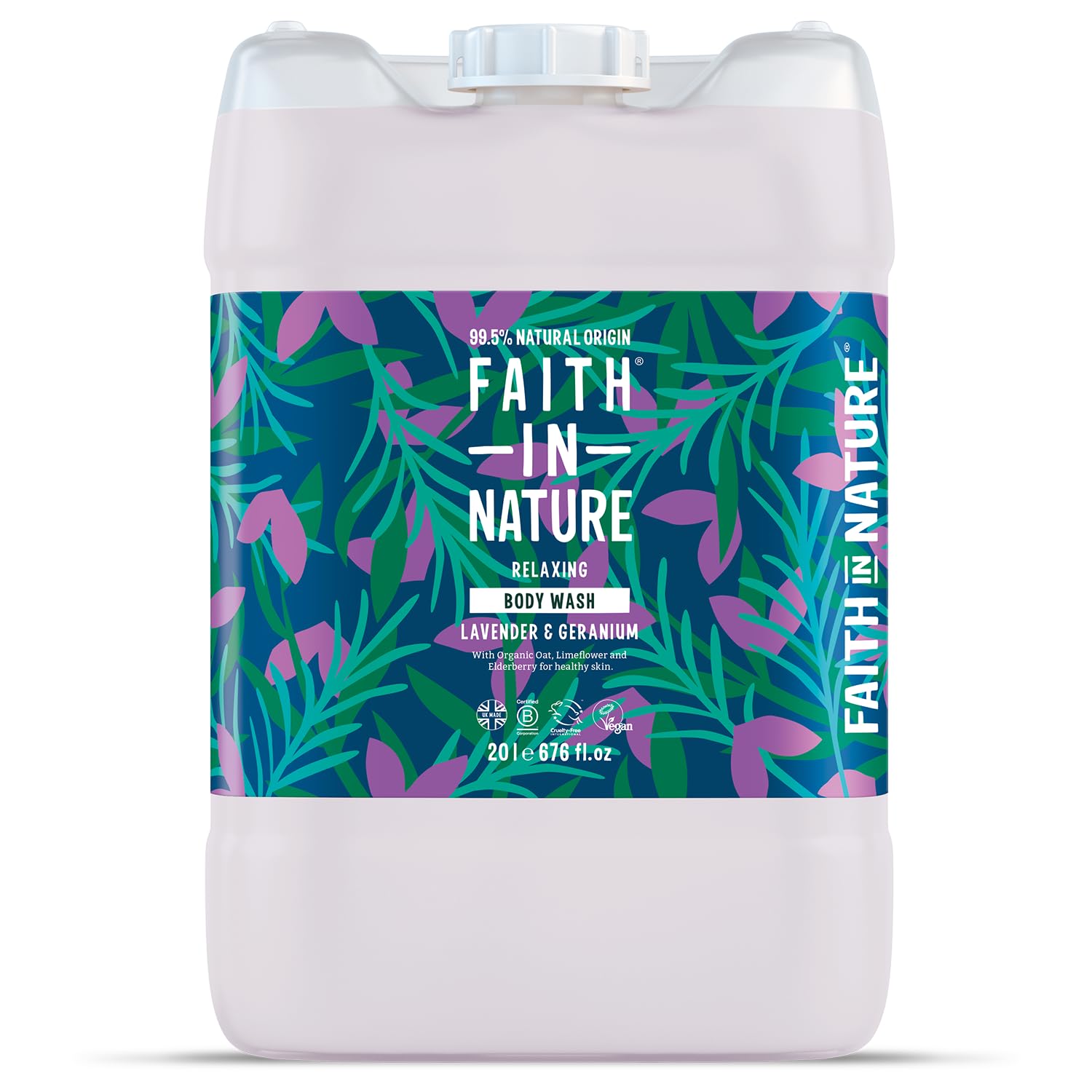 Faith In Nature Lavender & Geranium Body Wash | 20L Bulk Refill Pack