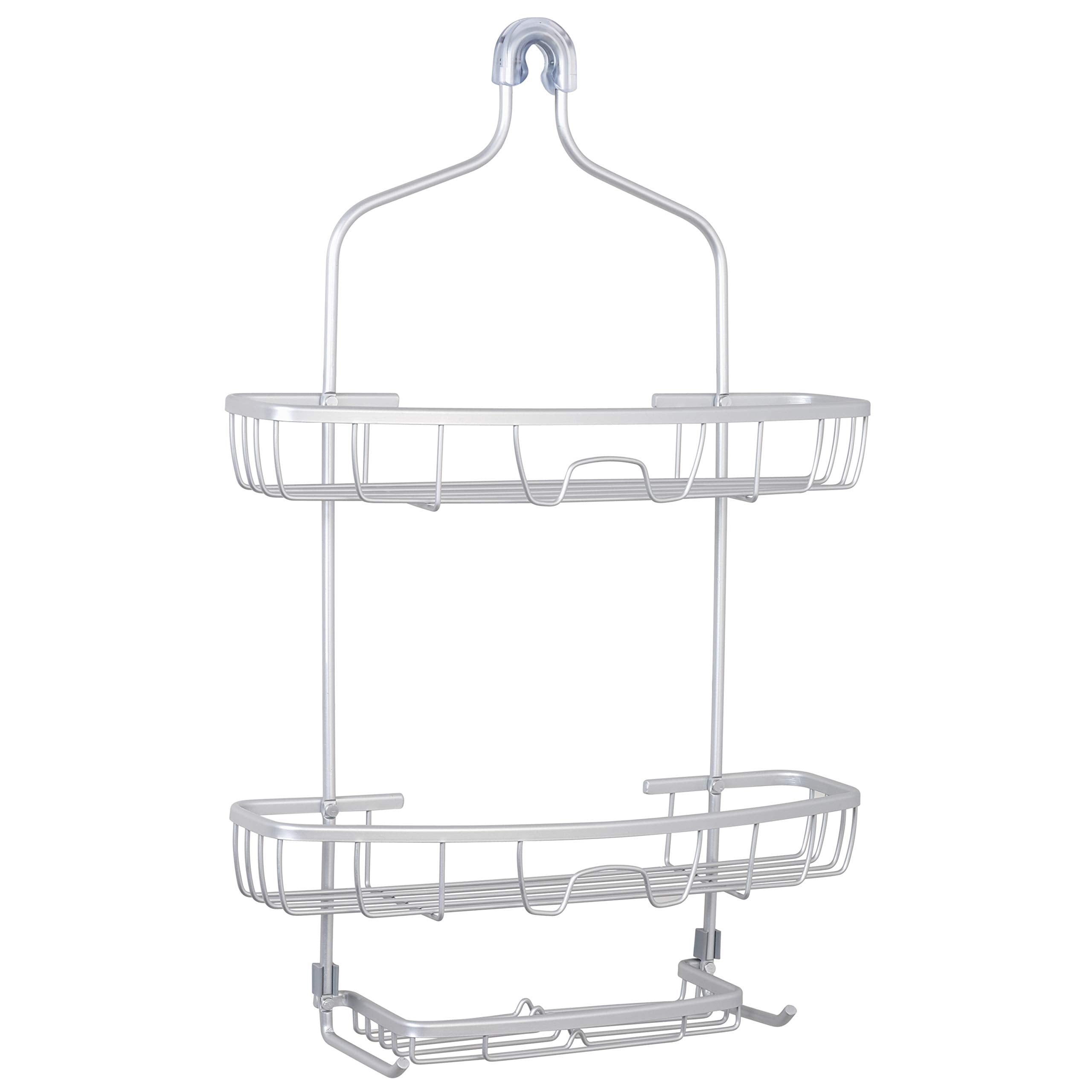 Zenna Home NeverRust Aluminum Extra Wide Shower Caddy – Satin Chrome