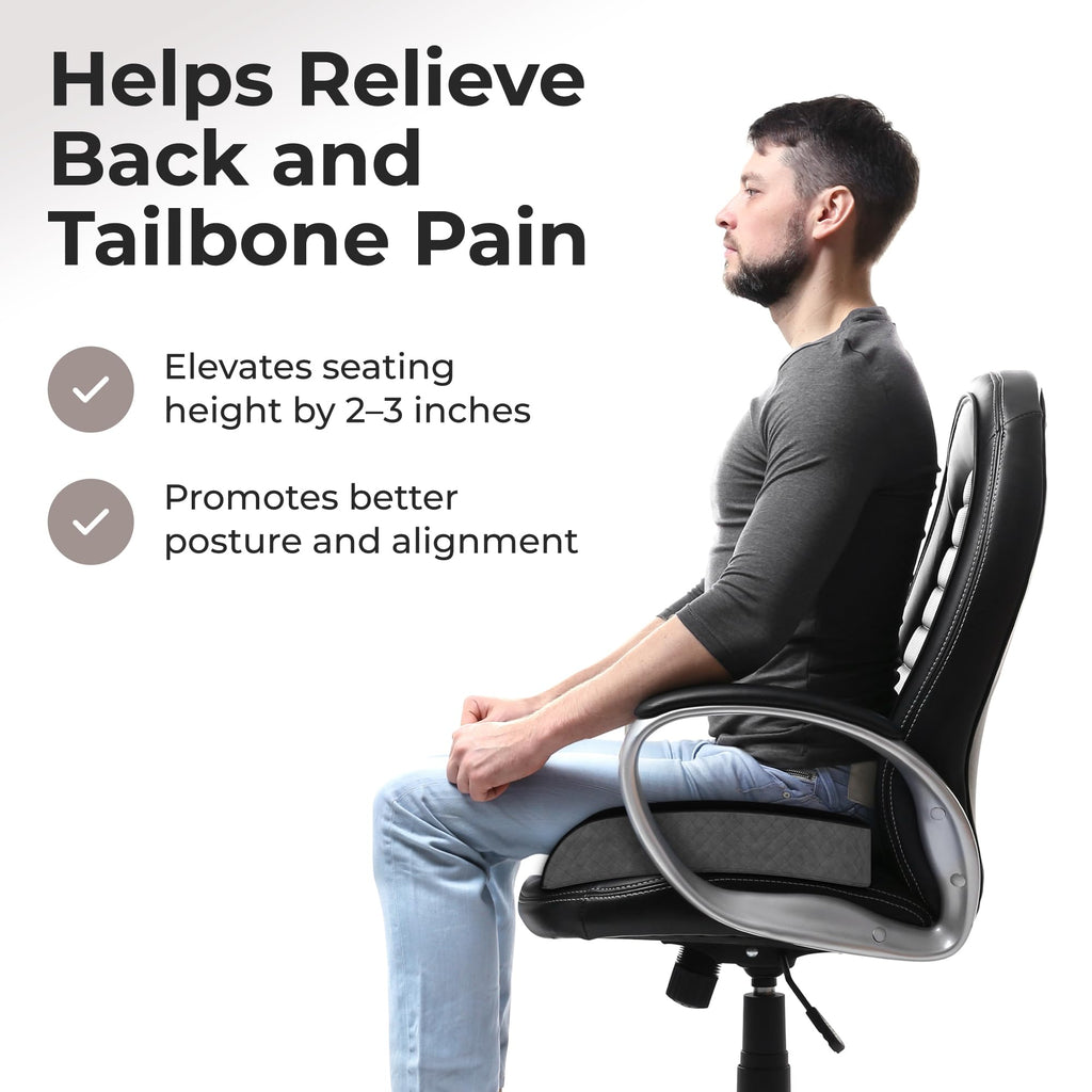 Kolbs Extra Large Seat Cushion | Stylish Plush Velvet Cover | X-Large Memory Foam for Office Chair, Floor Pillow - image 3