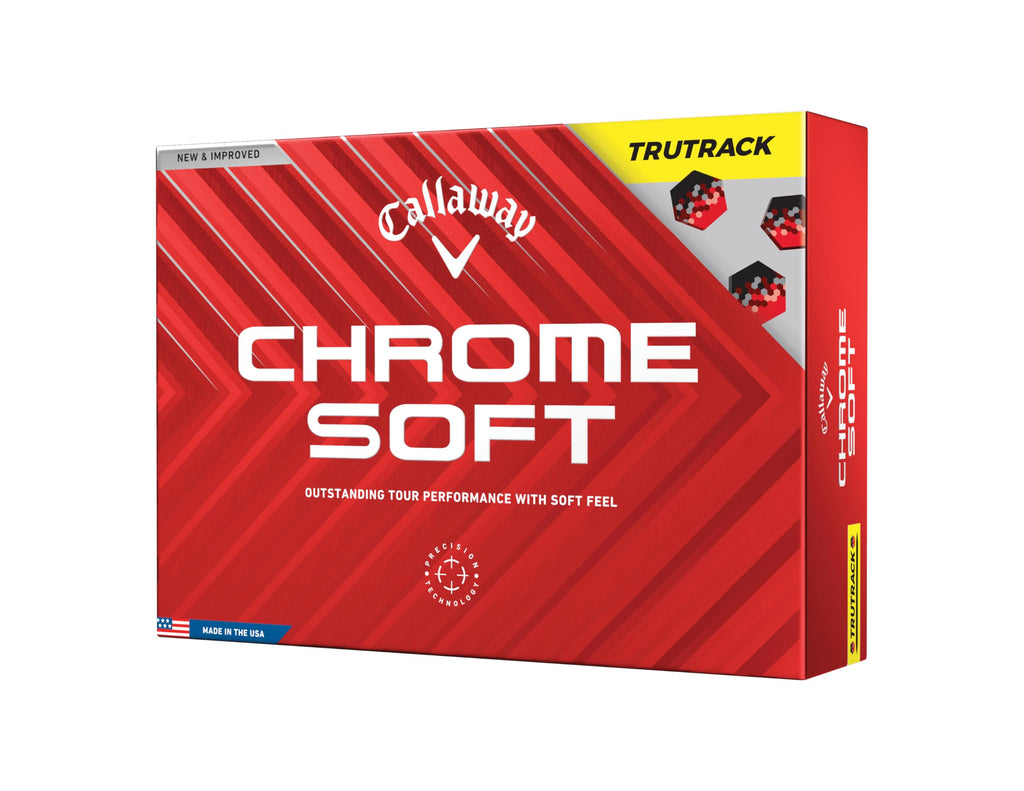 Callaway Chrome Soft 2024 Golf Balls – Yellow True Track Alignment