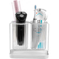 Jolof Store Toothbrush Holder – 2 Slot Bathroom Caddy with Drain Tray