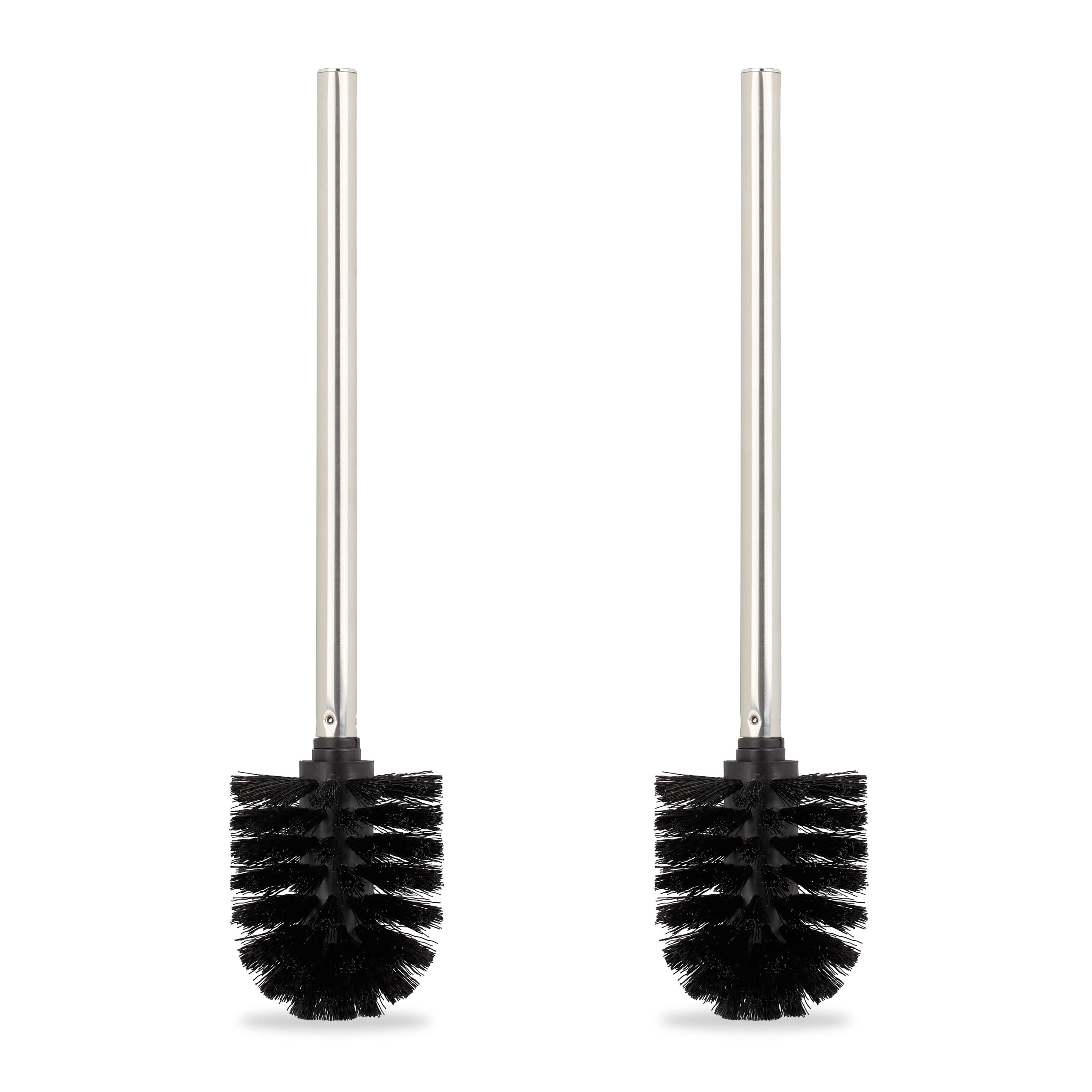 Relaxdays Set of 2 Replacement Toilet Brushes – Black Removable Heads