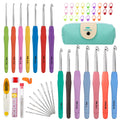 Jolof Store 53-Piece Crochet Hooks Set – Ergonomic Aluminum Knitting Kit