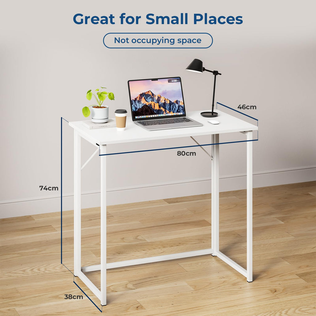 Dripex Folding Computer Desk – Portable Small Writing Table for Home Office