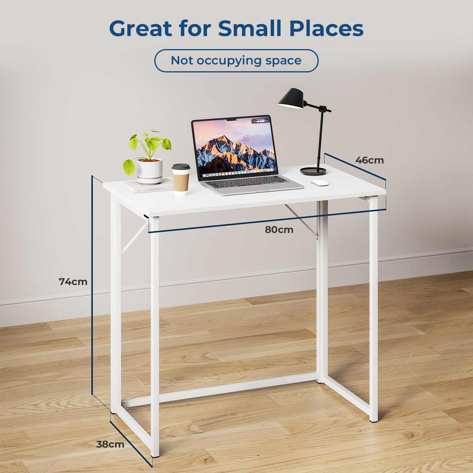 Dripex Folding Computer Desk – Portable Small Writing Table for Home Office