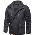 Massive Discounts Men's Military Tactical Fleece Jacket – Grey Cotton