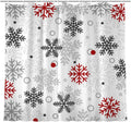 JOOCAR Christmas Snowflake Shower Curtain | Waterproof Polyester Bath Decor