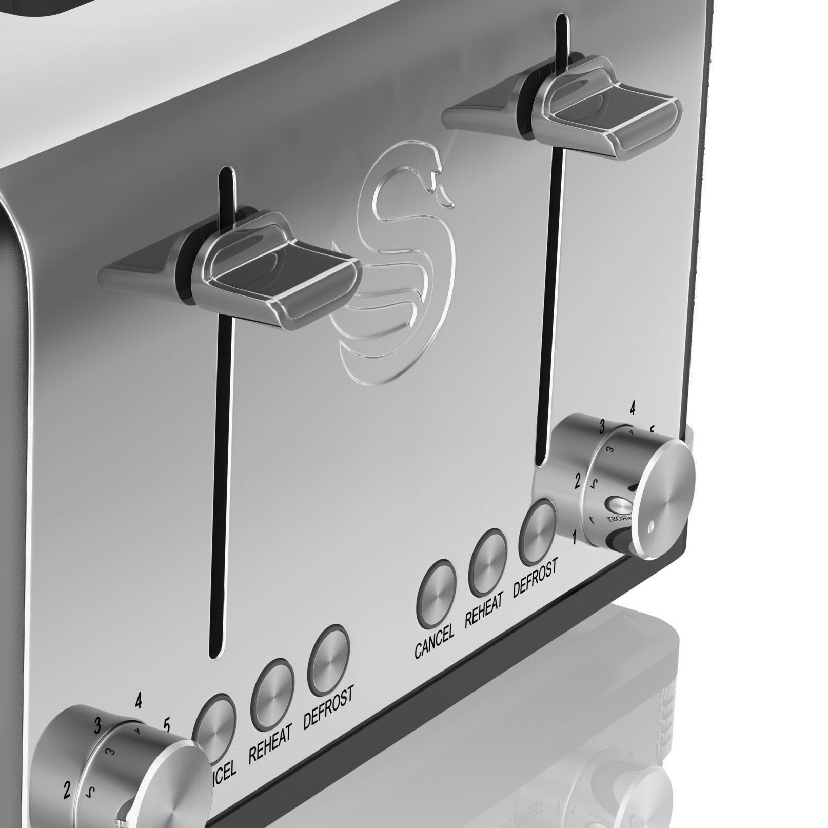 Swan Retro 4-Slice Toaster | 1600W with 6 Browning Levels – Black