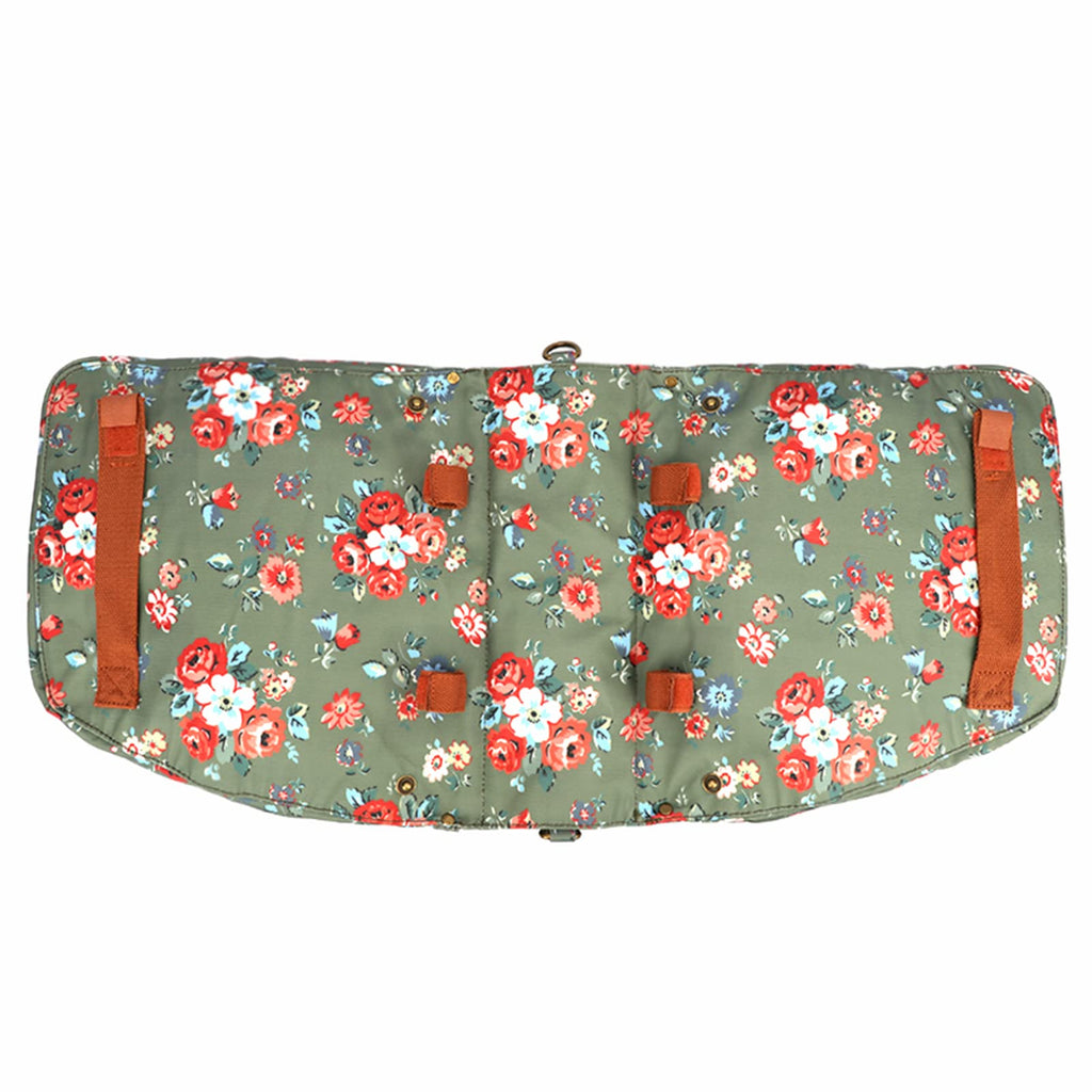 Tourbon Waterproof Canvas Bicycle Double Pannier Bag – Flower Pattern