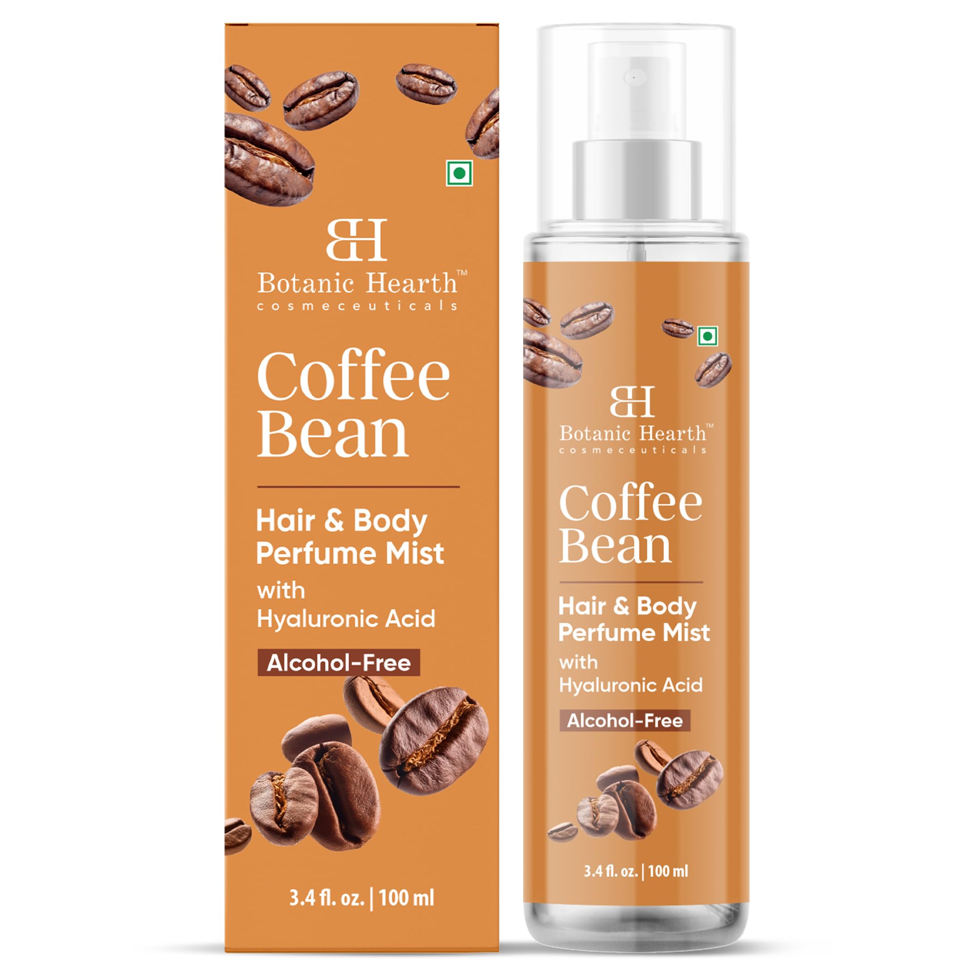 Botanic Hearth Coffee Bean Hair & Body Perfume Mist with Hyaluronic Acid