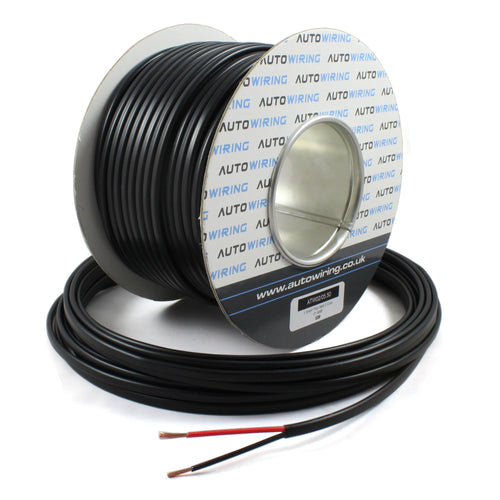 Jolof Store 2 Core Flat Automotive Cable – 1.5mm Thin Wall 21A Wire 10m