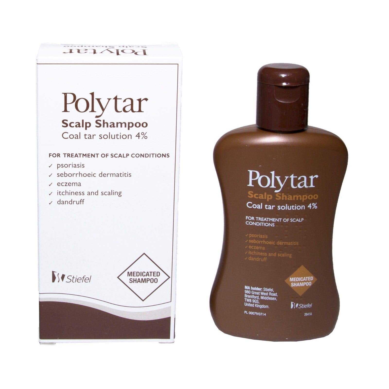 Polytar Scalp Shampoo - Medicated Dandruff Treatment - 150ml (Pack of 2)