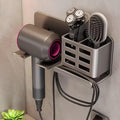Jorun Hair Dryer and Straightener Holder – No-Drill Wall Mount (Gun Gray)