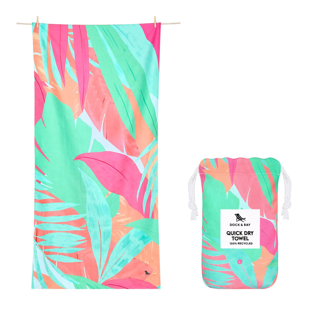Dock & Bay Quick Dry Beach Towel - Hot Tropics, Extra Large - image 1