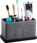 ZCCZ Resin Toothbrush Holder | 6-Slot Bathroom Countertop Organizer Caddy
