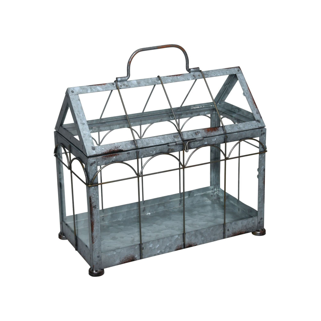 Esschert Design Small Iron & Glass Greenhouse with Lockable Lid