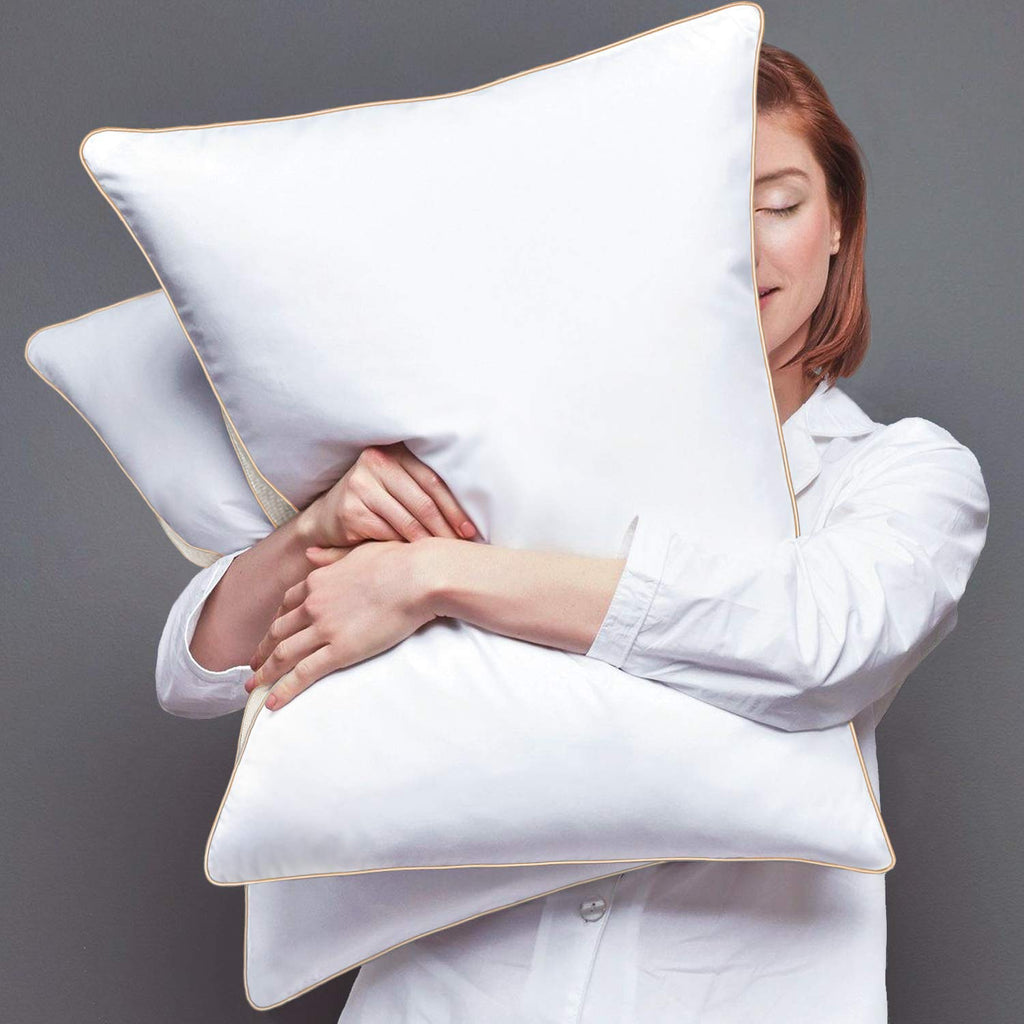 Sofslee Bed Pillows 2 Pack – Hypoallergenic Down Alternative – Standard