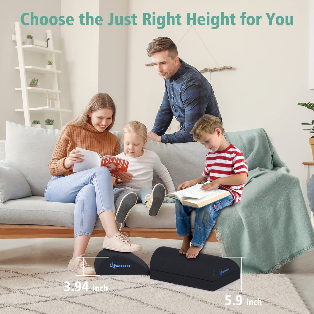 Jolof Store Ergonomic Foot Rest – Adjustable Memory Foam Desk Footrest