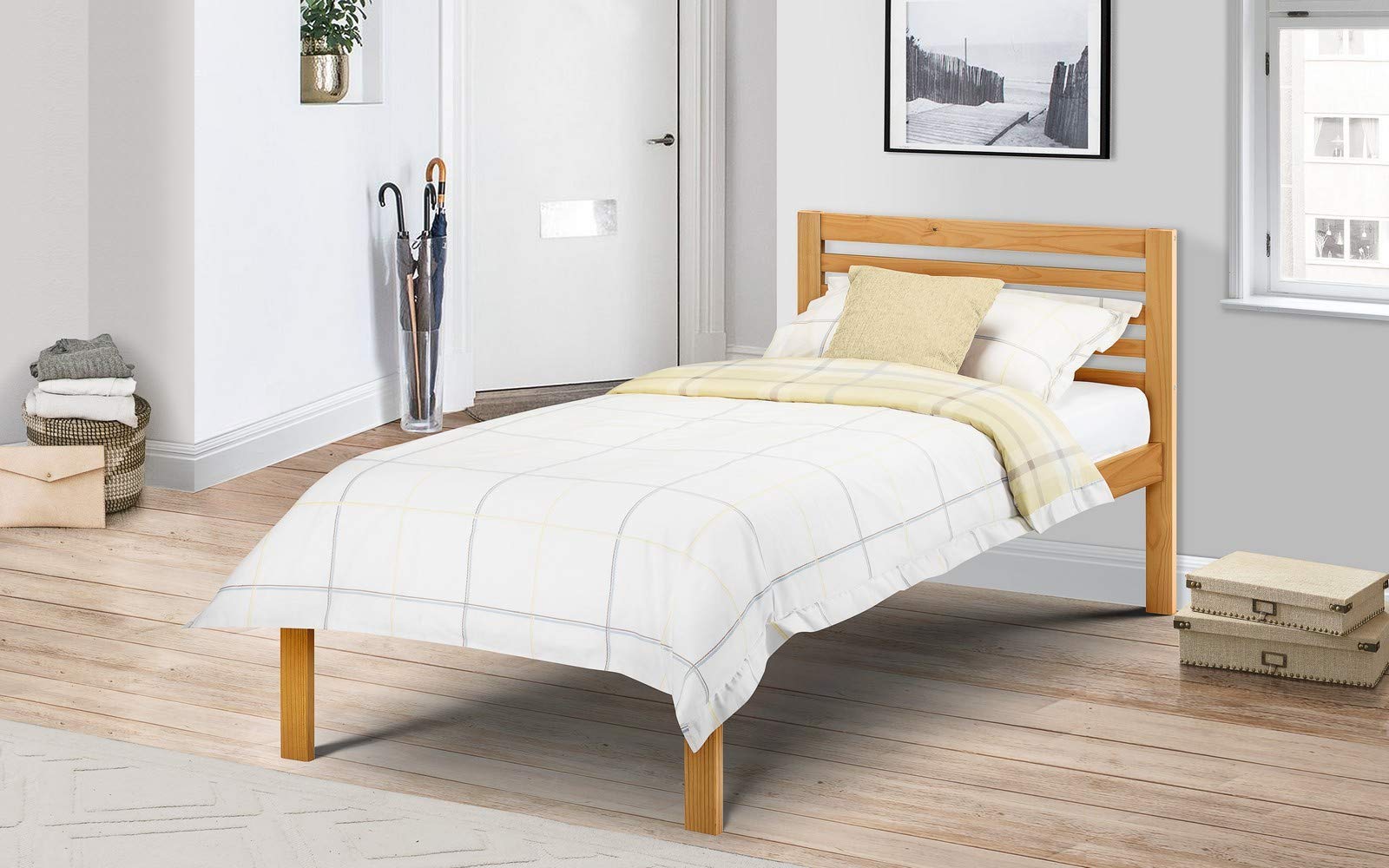 Julian Bowen Slocum Single Bed – Antique Pine Wooden Bed Frame