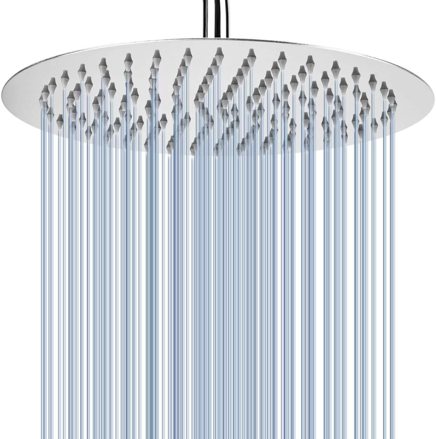 Voolan 12" Rain Shower Head – High Pressure 304 Stainless Steel Chrome