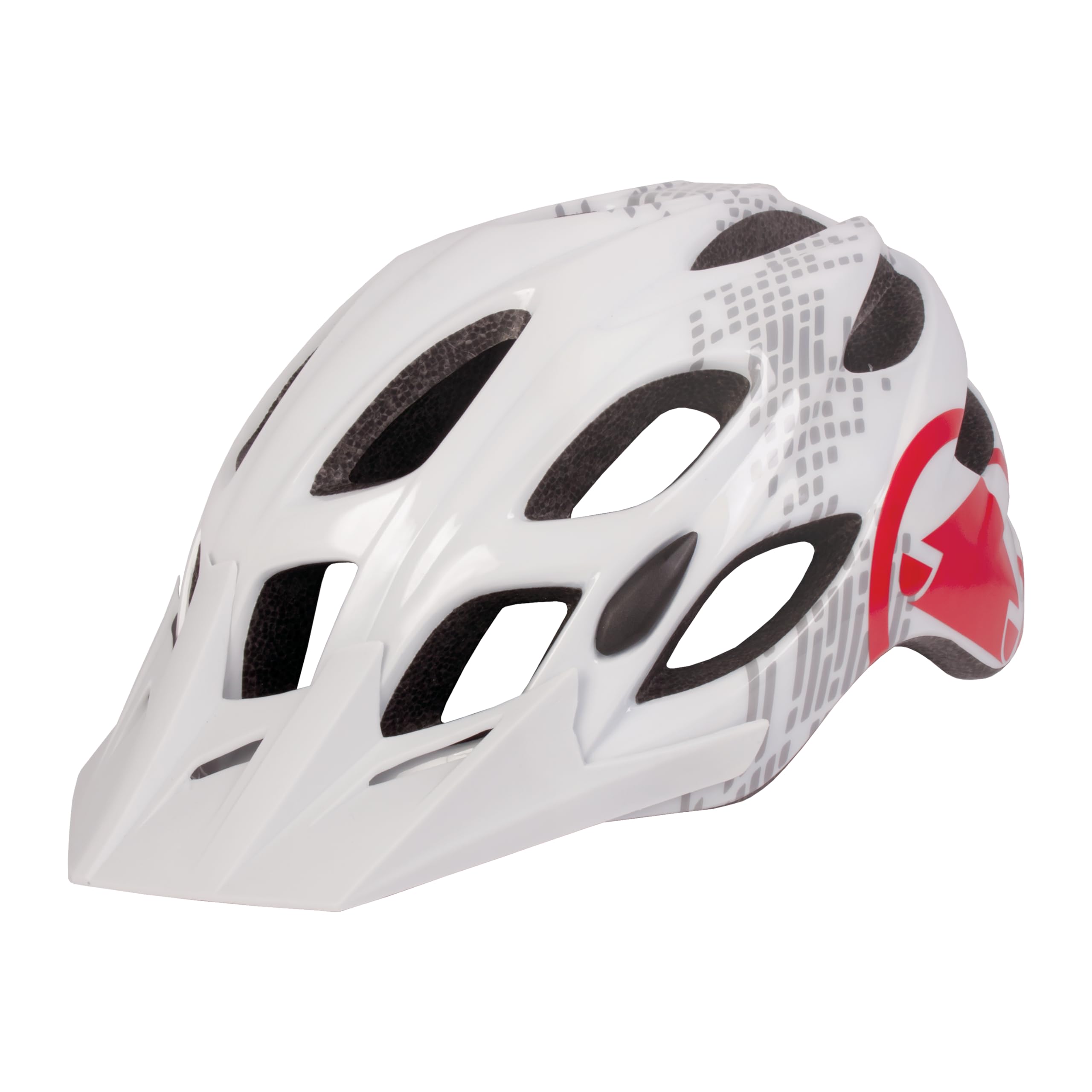 Endura Men's Hummvee Cycling Helmet with Removable Visor - White, L-XL