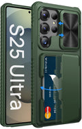 Vihibii Samsung Galaxy S25 Ultra Wallet Case with RFID Card Holder - Green