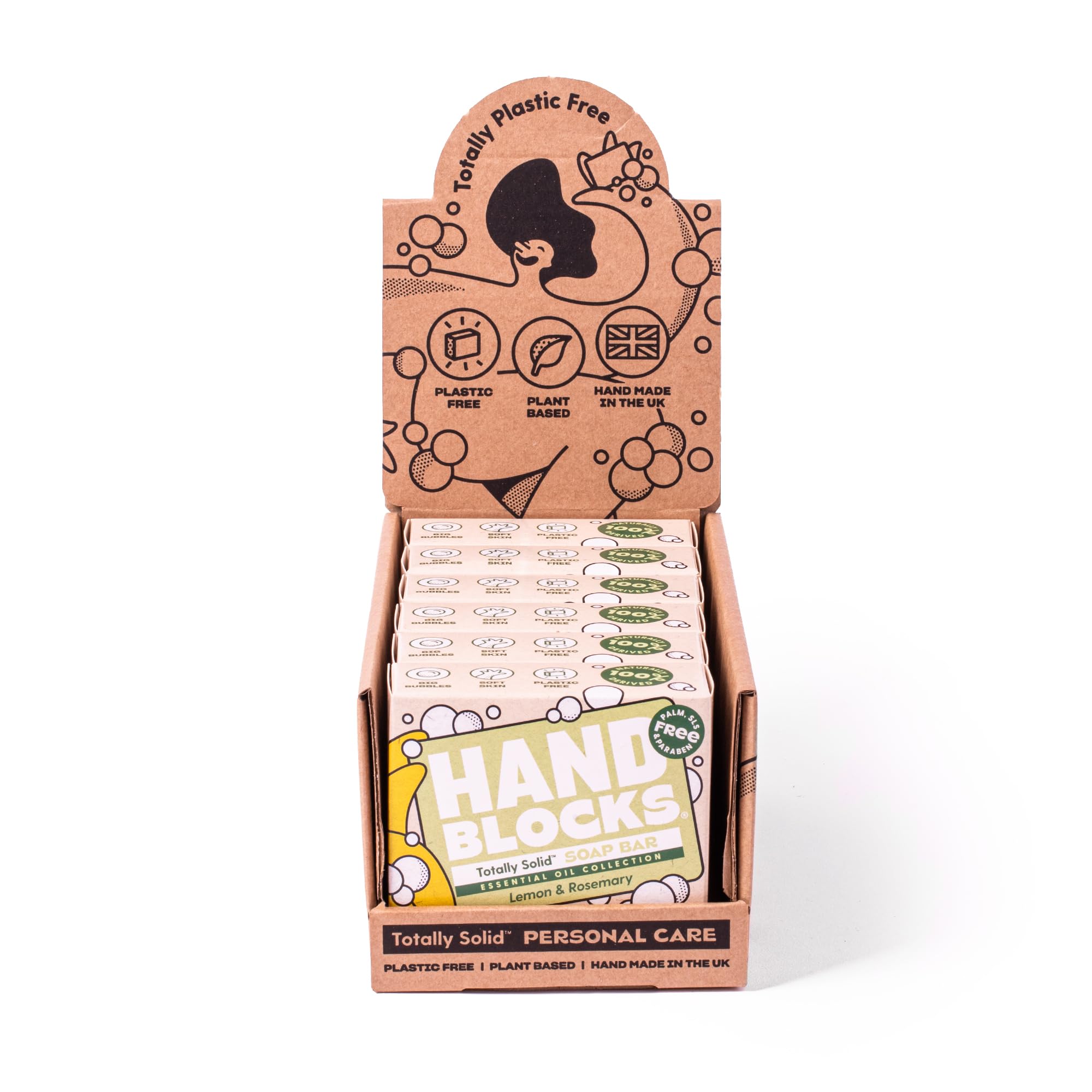 Jolof Store Lemon & Rosemary Natural Soap Bars - 6 Pack Handmade Set