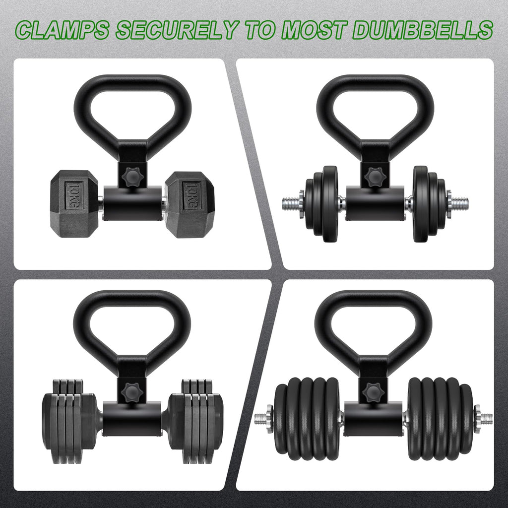 SELEWARE Steel Dumbbell to Kettlebell Converter Handle - 100lb Capacity