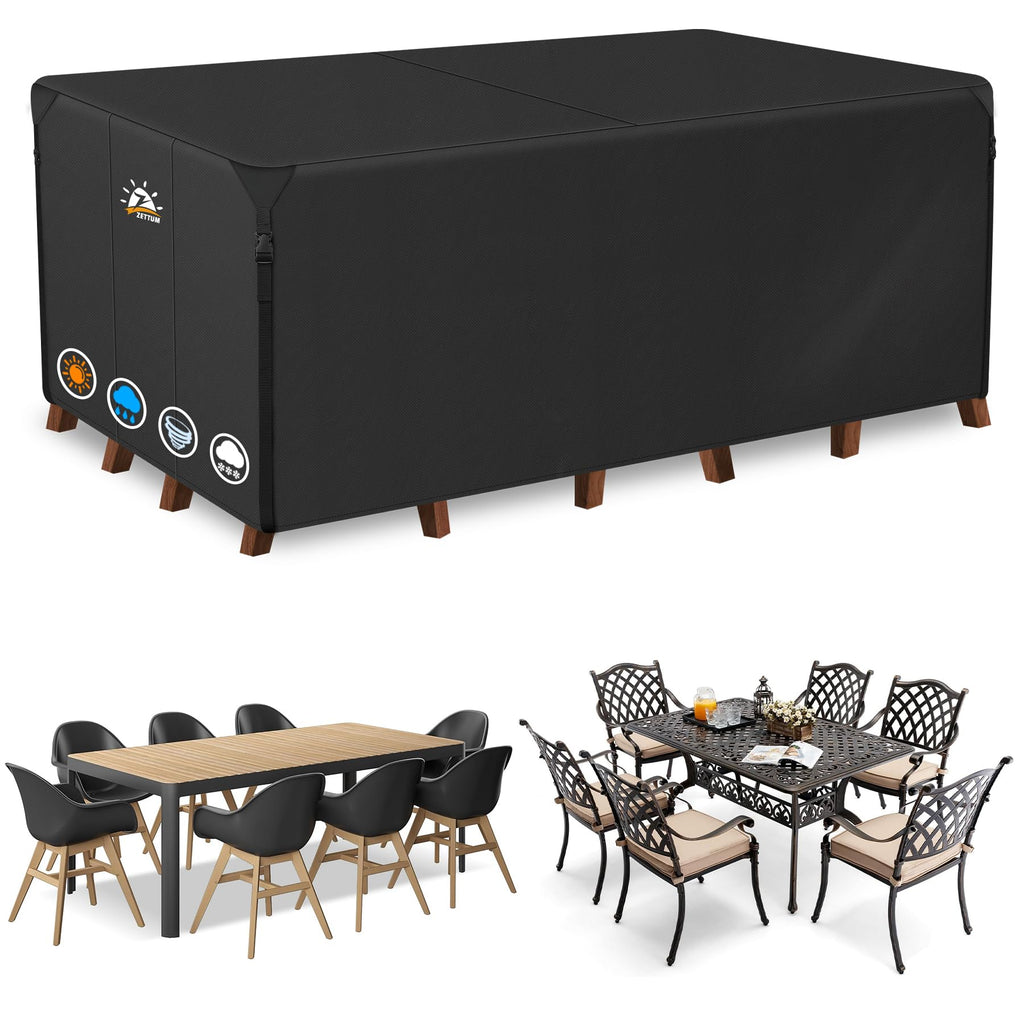 Zettum Waterproof Outdoor Furniture Cover – 600D Heavy Duty Oxford Fabric