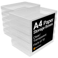 WestonBoxes A4 Transparent Plastic Craft Storage Boxes - 10 Pack