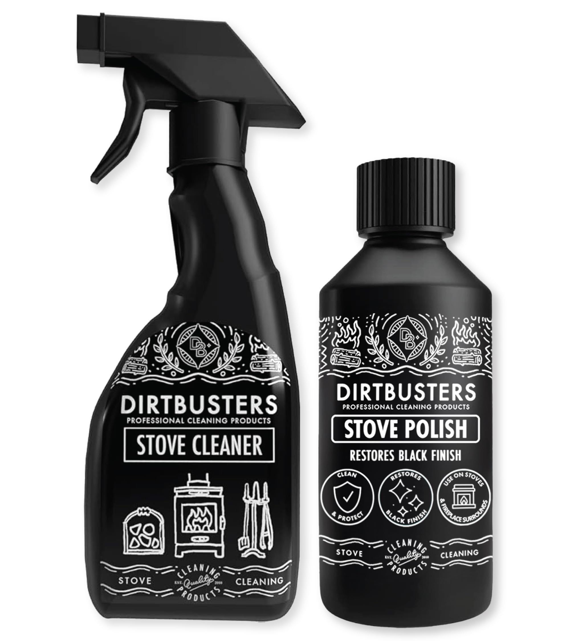Dirtbusters Stove Polish & Cleaner for Wood Burners - Black Restorer