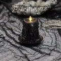 Luminara Black Heavy Wax Drip Flameless LED Pillar Candle | 3.4 x 4.5