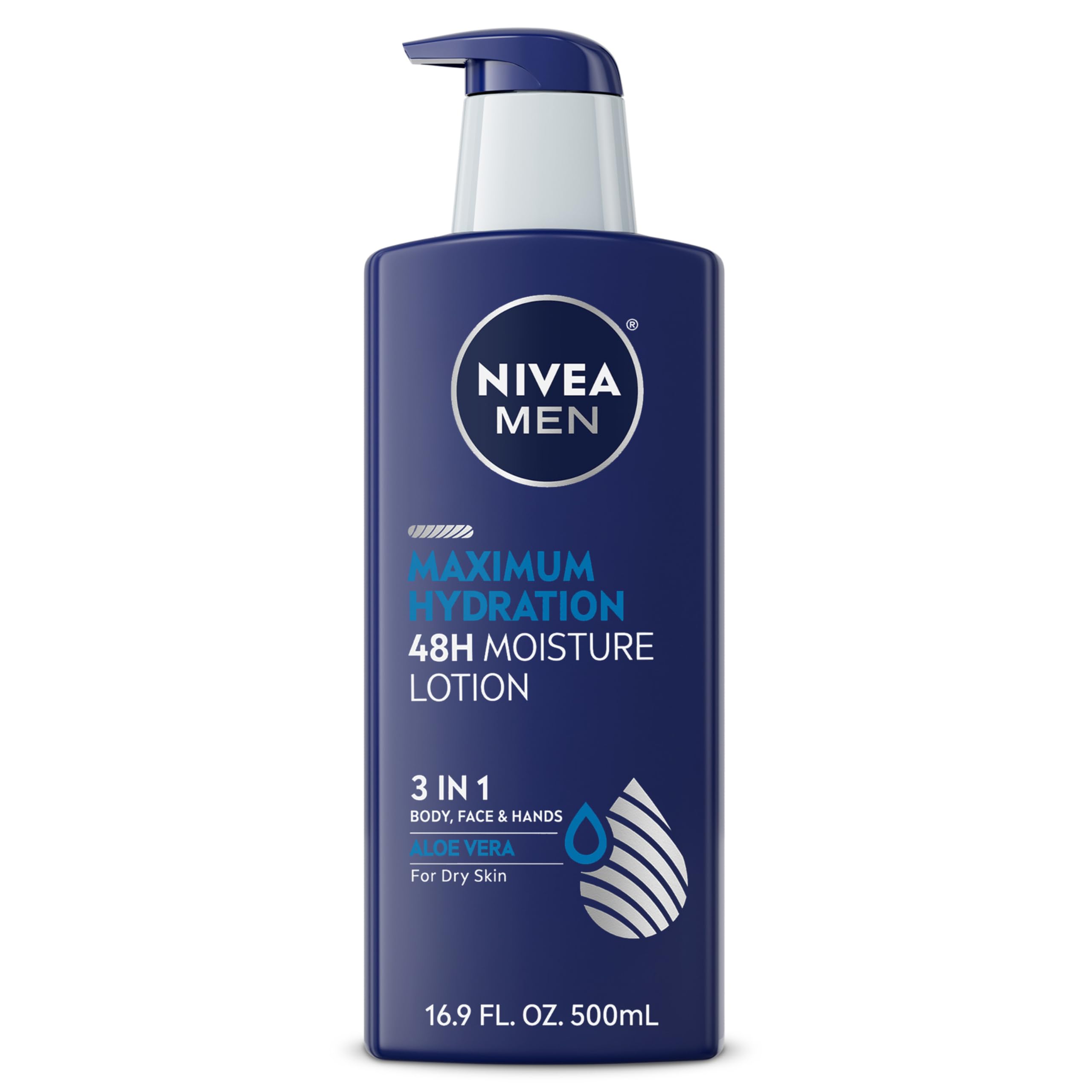Nivea Men Maximum Hydration 3-in-1 Body Lotion for Dry Skin, 16.9 oz