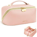 Large Travel Makeup Bag – Waterproof PU Leather Toiletry Case