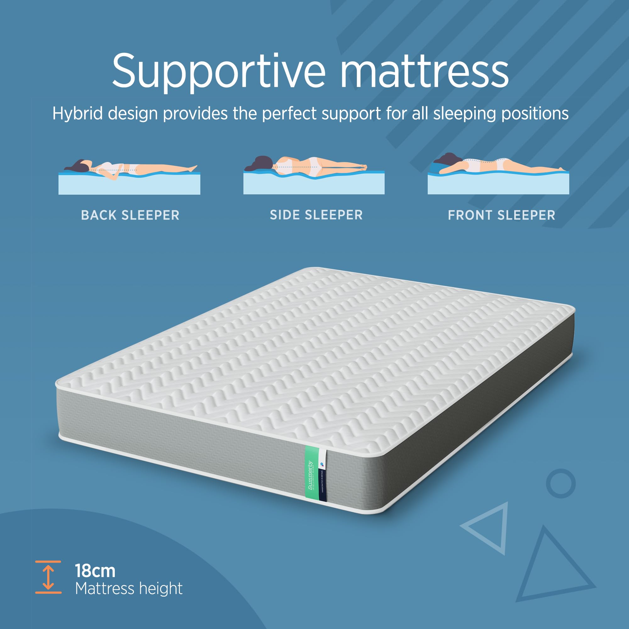 Summerby Sleep Small Double Hybrid Mattress | Orthopaedic Foam & Coil