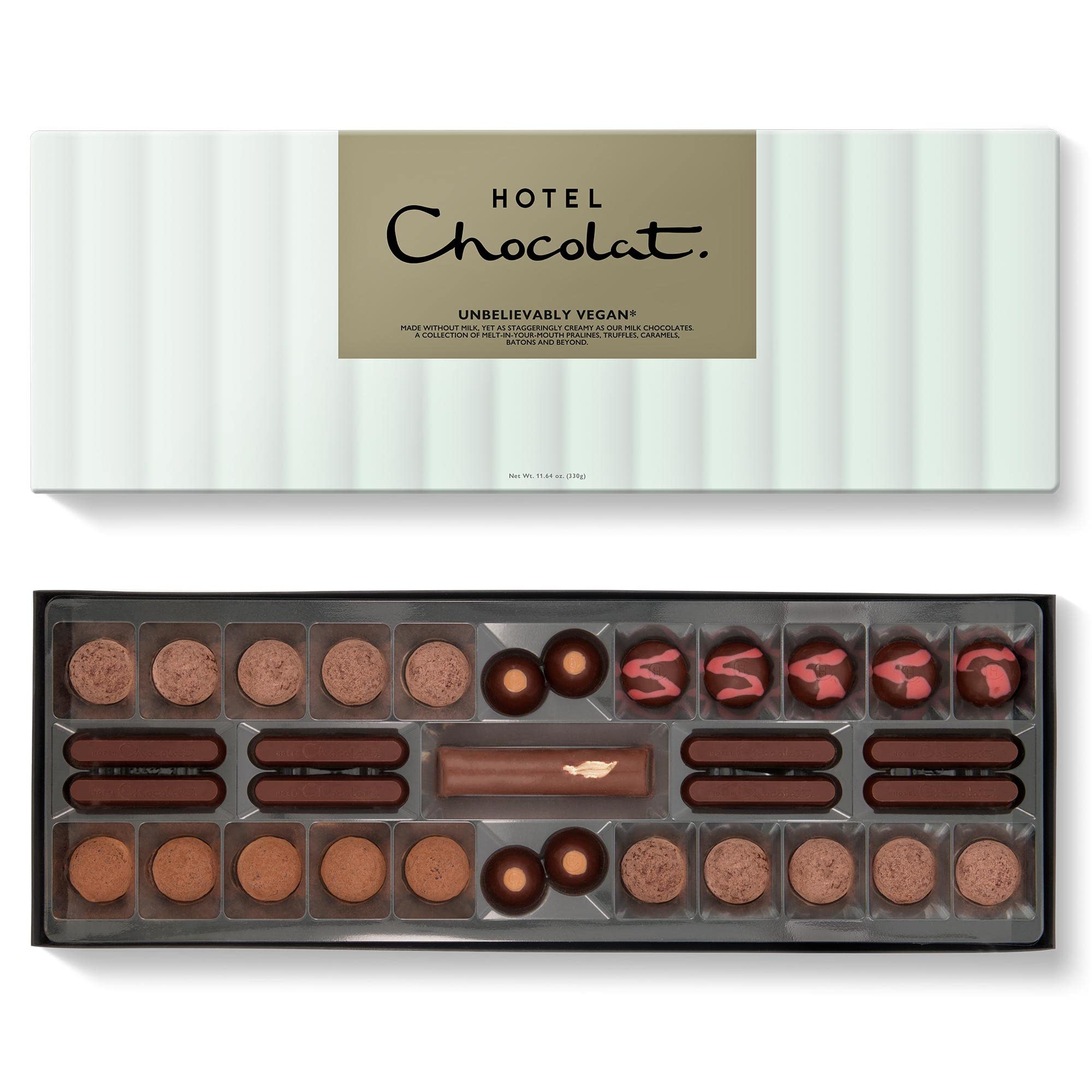 Hotel Chocolat Unbelievably Vegan Sleekster - 33 Assorted Chocolates, 330g