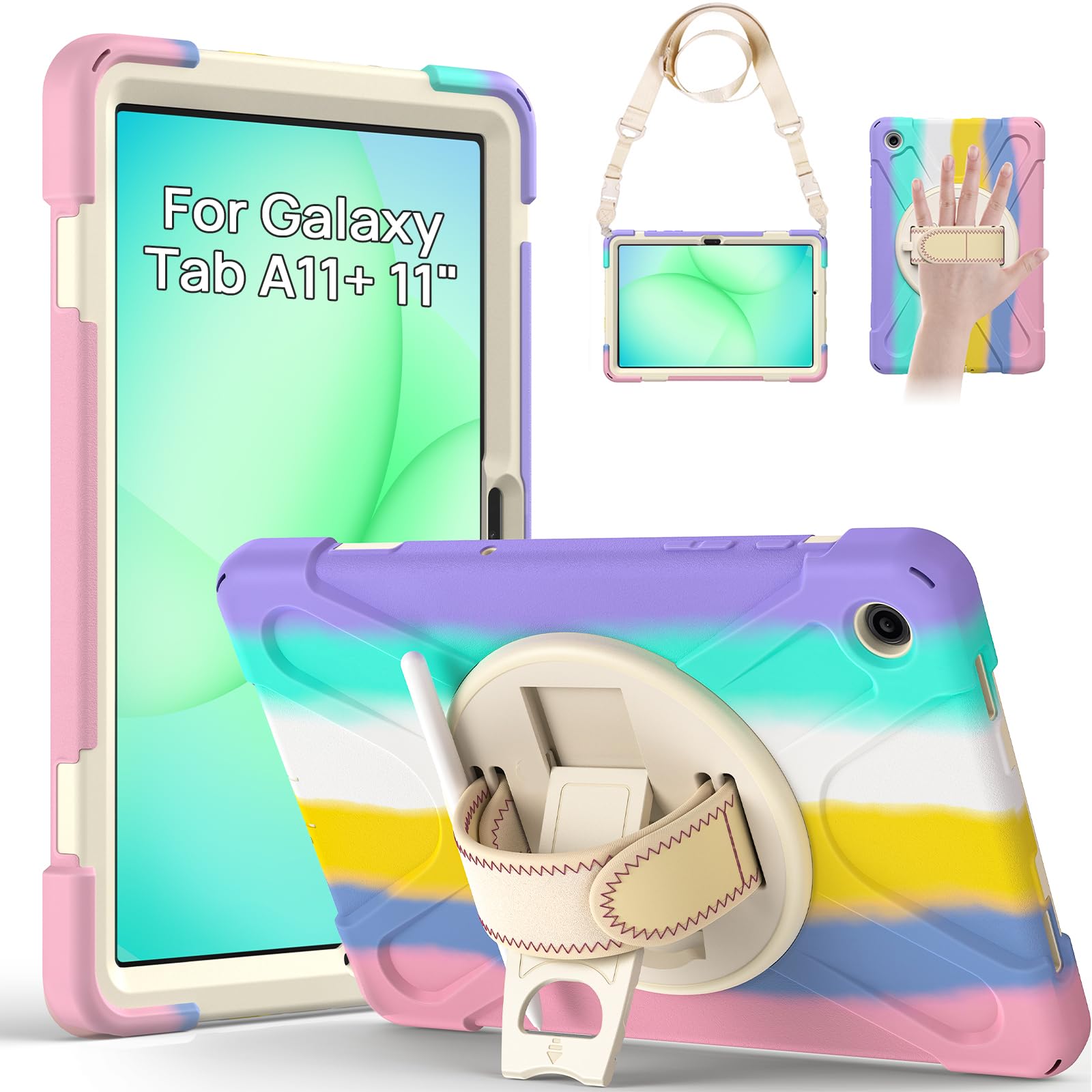 Gerutek Samsung Galaxy Tab A11+ Case - Shockproof Cover with Stand