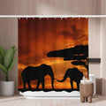 Jolof Store African Elephant Shower Curtain – Mold Resistant Polyester