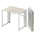 Lutown-Teen Folding Computer Desk 47 inch No Assembly Required, Grey - image 1
