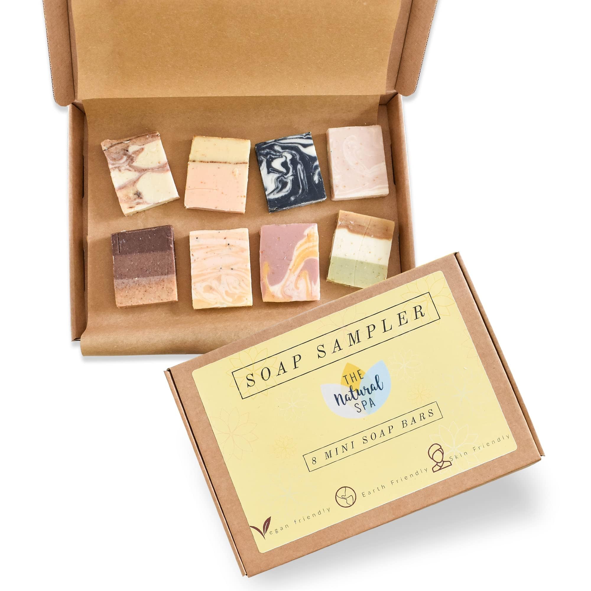 Handmade Vegan Soap Bar Gift Set – 8 Piece Natural Spa Box