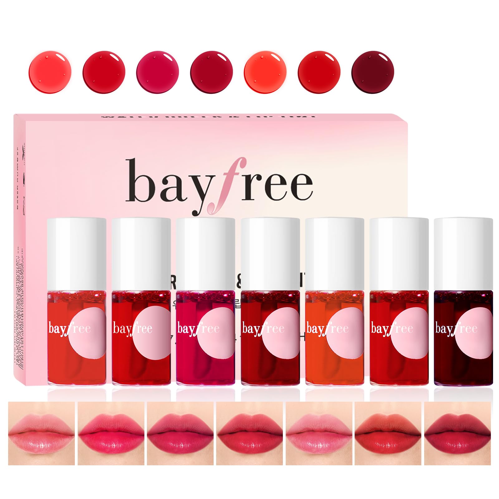 bayfree Lip Tint Stain Set – Long Lasting Waterproof Matte (Fruit Land)