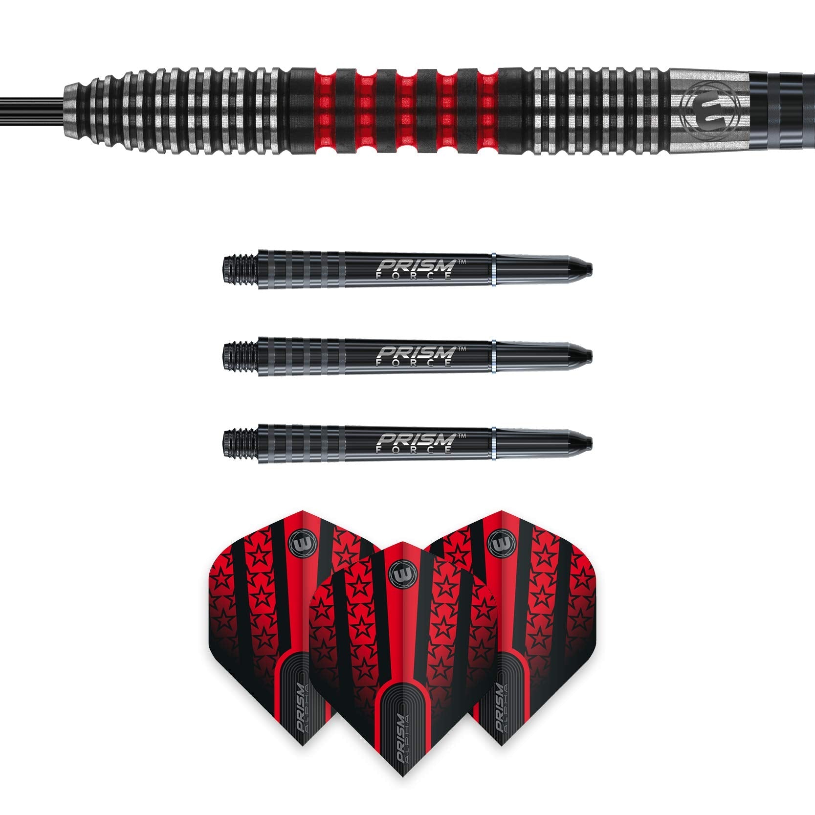 Winmau Joe Cullen Steel Tip Darts – 90% Tungsten – 21g with Prism Shafts