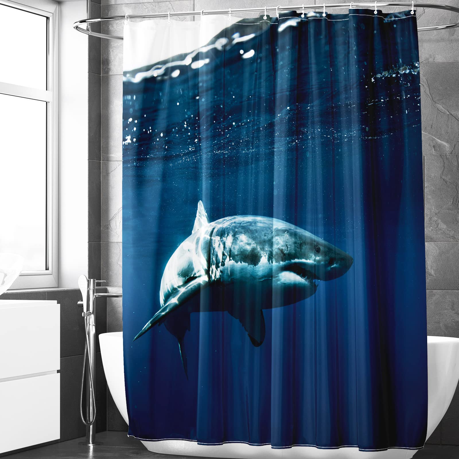 Berkin Arts Sharknado Shower Curtain | 70x70 Waterproof Polyester