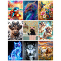 BEAYIOU 9-Pack Animal Diamond Art Painting Kits for Adults | 12x16in 5D DIY